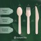 thumbnail image 4 of Juego de utensilios de madera desechables, 360 piezas (120 tenedores, 120 cucharas, 120 cuchillos), 4 of 7