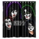thumbnail image 1 of Cortina de ducha con diseño de banda de besos, juego de cortina de baño con ganchos, tamaño 66 x 72 pulgadas, 1 of 3