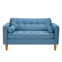 Bodevir - Sofa Retro 2C Felpa 04 Azul Petroleo