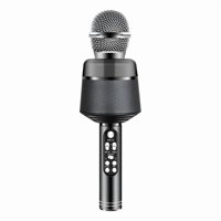 Genérica - Micrófono Inalámbrico Bluetooth Karaoke Led, Negro