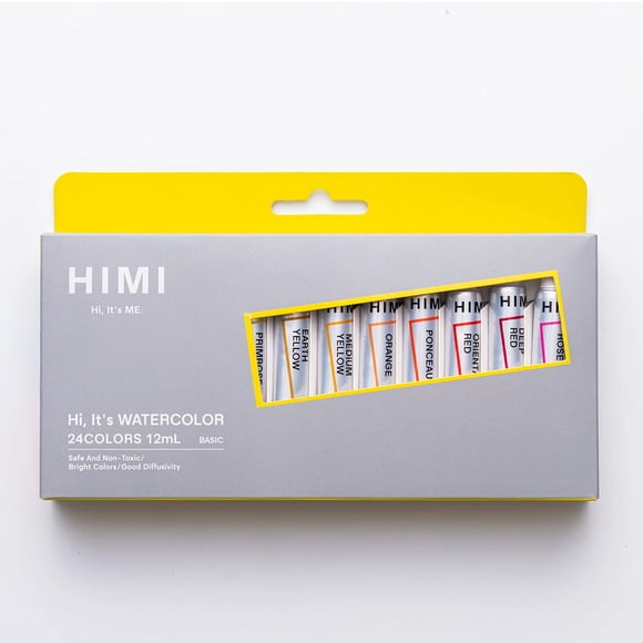 HIMI Set Tubos de Acuarela 12 ml 24 Colores