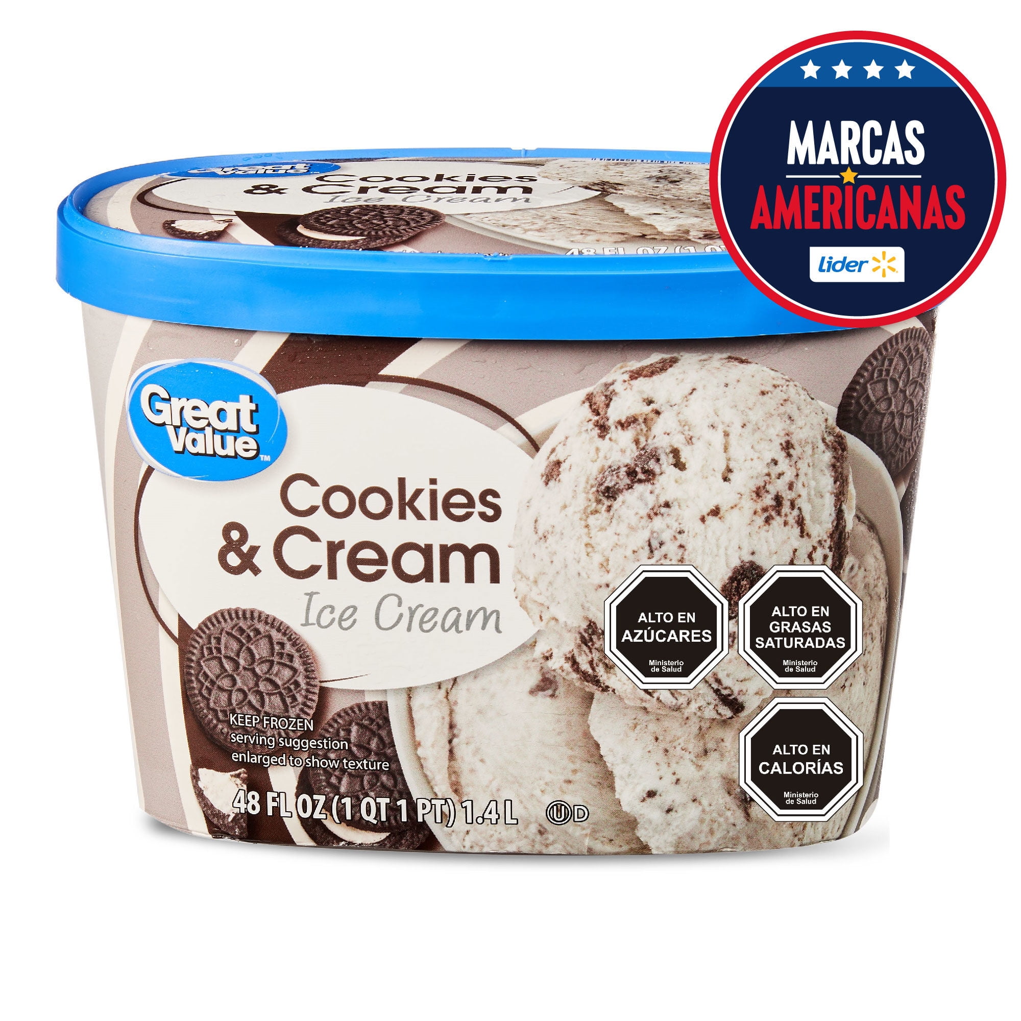 Helado Cookies & Cream Pote 1,4 L Great Value