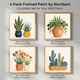 thumbnail image 2 of Kit de Pintura por Números Amphol – Set de 4 piezas 25 × 25 cm, Tema de Plantas, 2 of 7