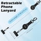 thumbnail image 4 of Línea de acero retráctil antirrobo para teléfono Tether MoKo, negra, 4 of 7