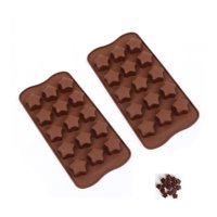 Genérico - Pack 2 Moldes De Chocolate Molde Chocolate Silicona Estrella