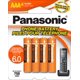 thumbnail image 1 of Pilas recargables Panasonic HHR-4DPA/4B AAA 750 mAh, paquete de 4, 1 of 5