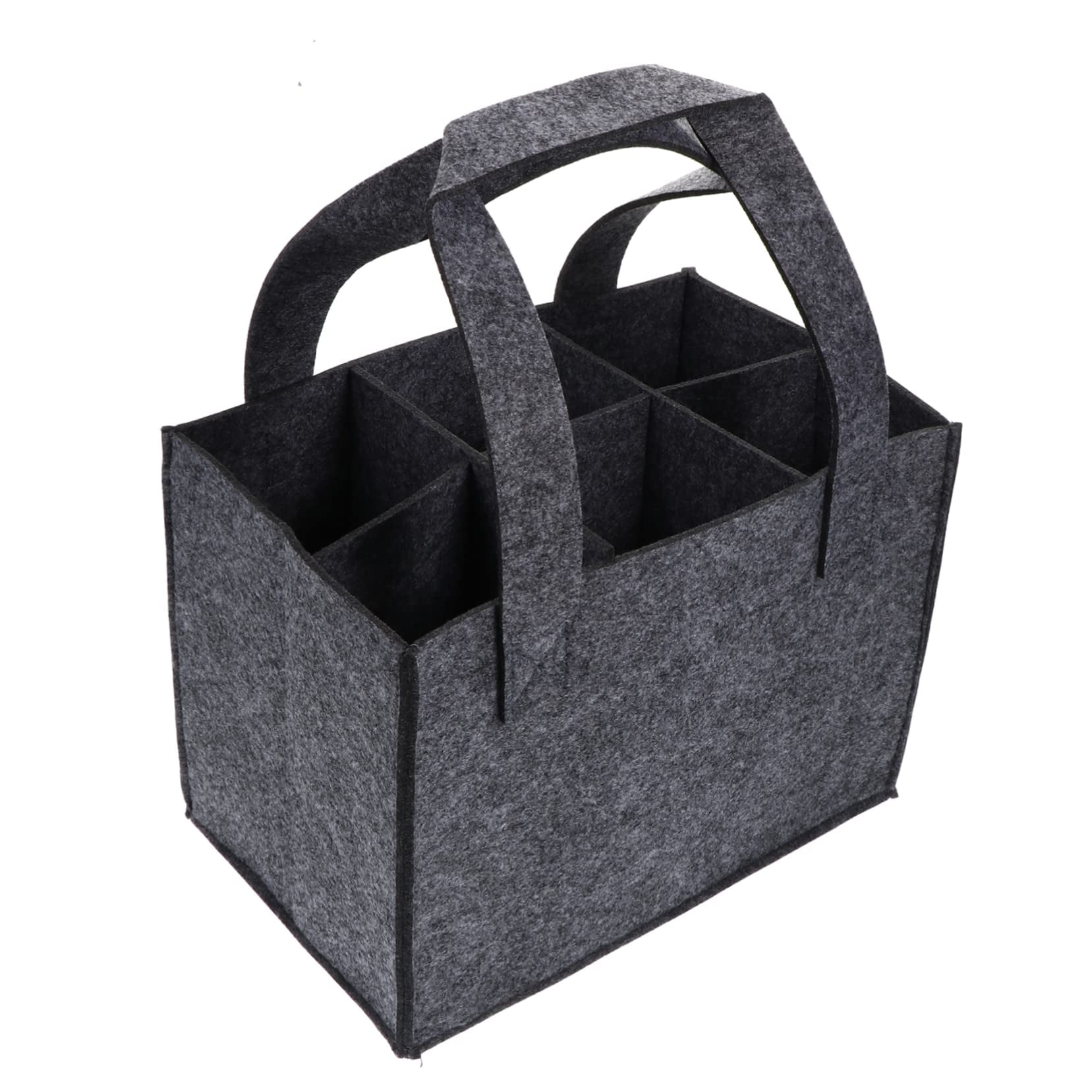 Xusx111 - 6 Botella De Vino Portador Con Divisor Fieltro Vino Bolsa De Almacenamiento, Bolsa De Viaje De Vino Reutilizable Portátil Con Manija Para La Fiesta De Picnic De Campamento De Viajes De Navid
