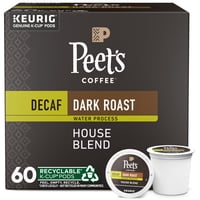 Peet'S Coffee - Café Peet'S Descafeinado Mezcla Oscura Casa 60 Cápsulas K-Cup