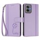thumbnail image 3 of Funda Cartera Trébol para Motorola Moto G55 5G con Ranuras Tarjetas y Carga Inalámbrica Morado claro, 3 of 6