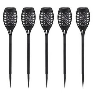 Hb Led - Pack 5 Antorchas Led Estaca Efecto Llama Exterior Con Carga Solar