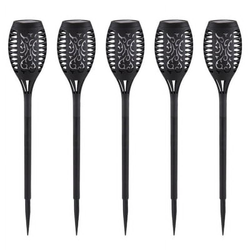 Hb Led - Pack 5 Antorchas Led Estaca Efecto Llama Exterior Con Carga Solar