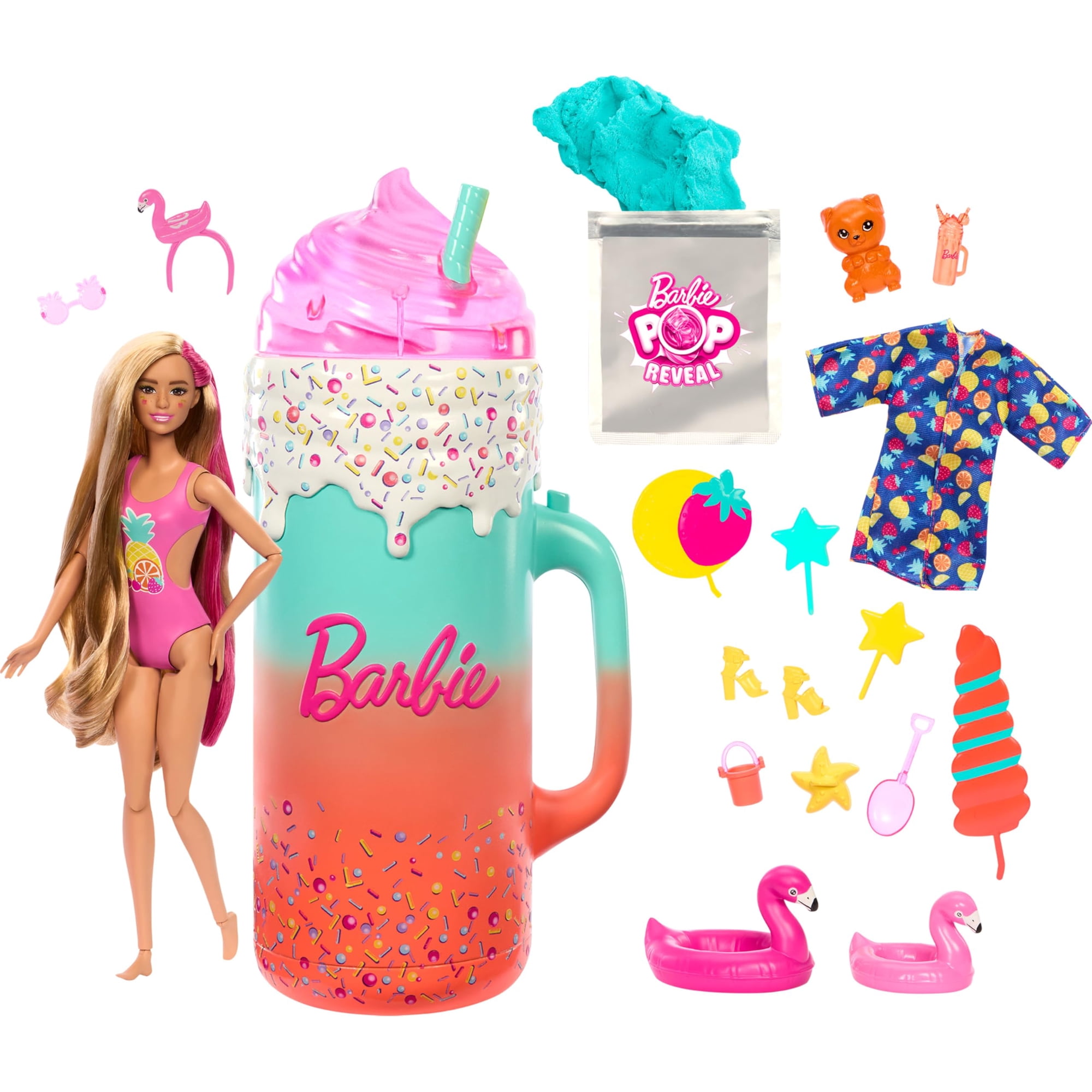 Set De Regalo Barbie Pop Reveal Rise & Surprise Fruit Con Más De 15 Sorpresas