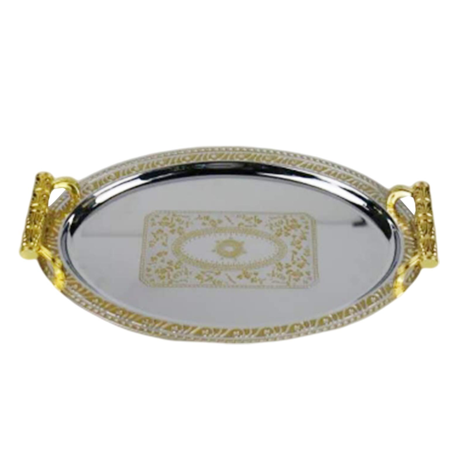 Bothyi - Bandeja De Servicio Ovalada Multiusos Con Asas Para La Mesa De Fiesta De La Sala De Estar S