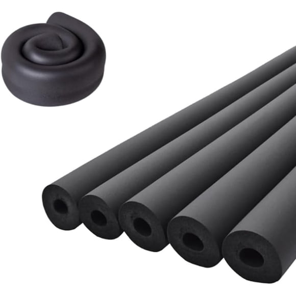 Tubo de espuma aislante para tuberías XVTHOAKU 1,8 m negro EPDM