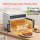 thumbnail image 4 of Horno tostador freidora de aire HotKing de doble zona 28 L de acero inoxidable, 4 of 8