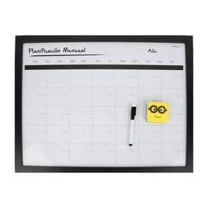 Homewell - Calendario Y Pizarra Diseño Negro 39X49Cm