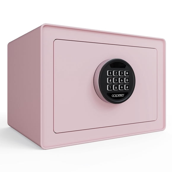 Caja fuerte para joyas Goldenkey Luxury Digital con teclado 35 L, color rosa