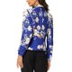 thumbnail image 3 of INSPIRE CHIC Traje de Maestra para Regreso a Clases de Mujer Blazer Ajustado con Solapa de Muesca Estampado Chaqueta de Trabajo Abierta M Azul Real-Floral, 3 of 6