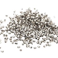 Magideal - 500 Cuentas De Crimpado De Tubo, Accesorios De Tubo De Crimpado De Cobre Mini 2Mm, Cuentas Espaciadoras Sueltas Para Fabricación De Joyas De Tarjetas, Plata