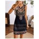 thumbnail image 4 of Vestido De Mujer Negro Vintage Estampado Bohemio, 4 of 6