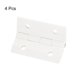 thumbnail image 3 of Uxcell 4Pack 45x34mm Bisagras Acrílicas Hardware Bisagra Plegable con Agujero de Montaje Blanco, 3 of 6