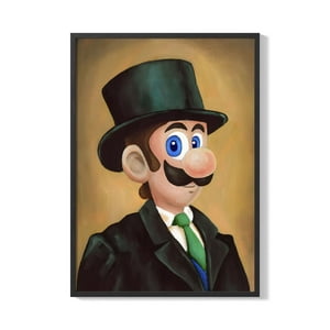Creango - Cuadro Poster Enmarcado Luigi Marios Bros Decorativo