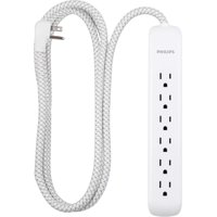 Protector Contra Sobretensiones Philips 6 Salidas 1080J 1.8M Blanco