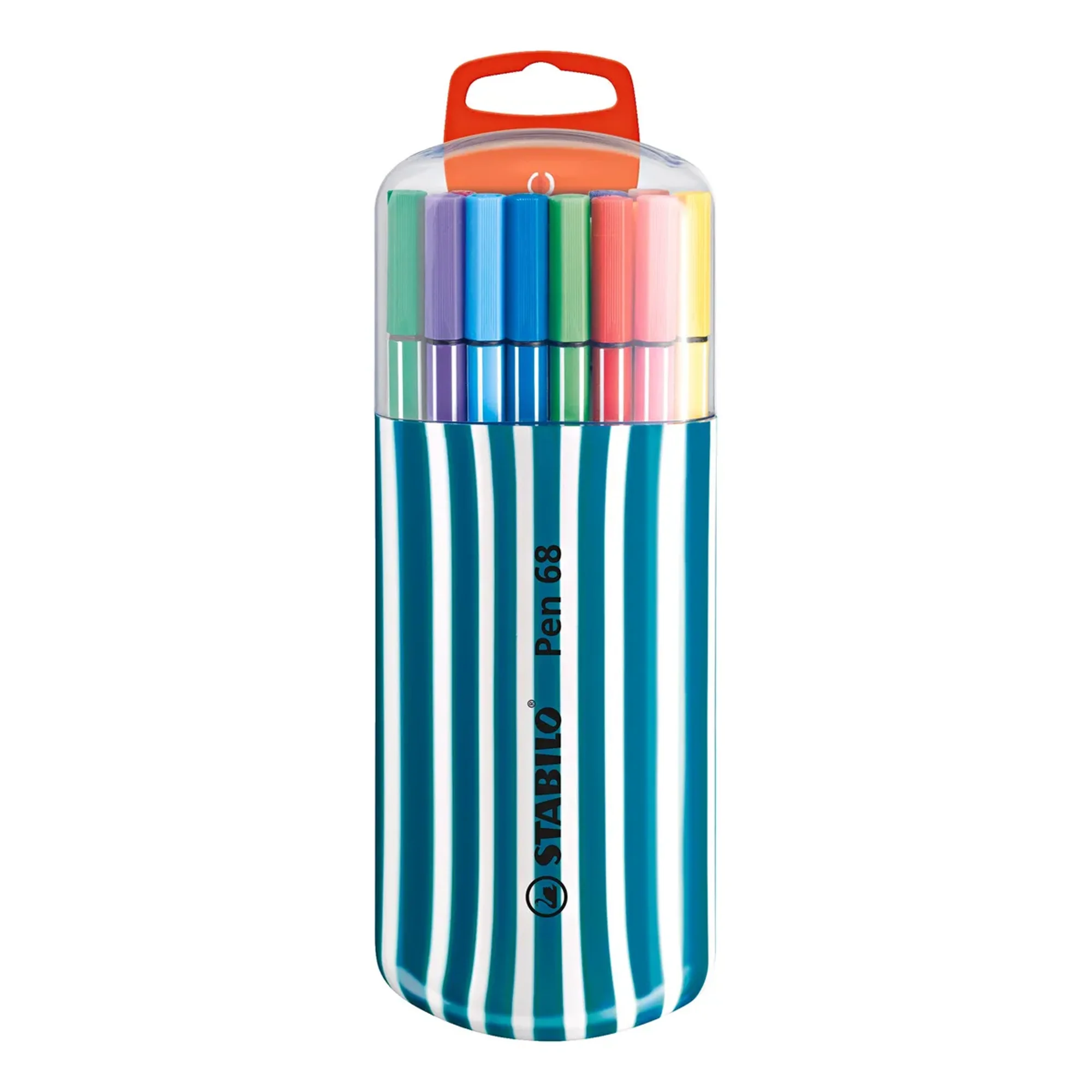 Set De 20 Marcadores Stabilo Pen 68 Zebrui Estuche Turquesa