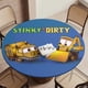 thumbnail image 5 of Stinky y Dirty-theme Fitted Round Tablecloths Elastic Edged Table Covers Waterproof Table Cloth for Kitchen Holiday Party Tables Decor 150cm, 5 of 6