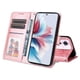 thumbnail image 2 of Funda tipo cartera FOXDOCK para OPPO F25 Pro , diseño girasol en relieve, cuero PU, cierre magnético, soporte y tarjetero, 2 of 5