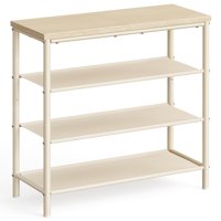 Estante Para Zapatos Shelf Vasagle, 4 Niveles, 30 X 75 X 71 Cm, Color Beige