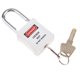 thumbnail image 1 of Seguridad Bloqueo de seguridad Candado con llave diferente blanco, 1 of 5