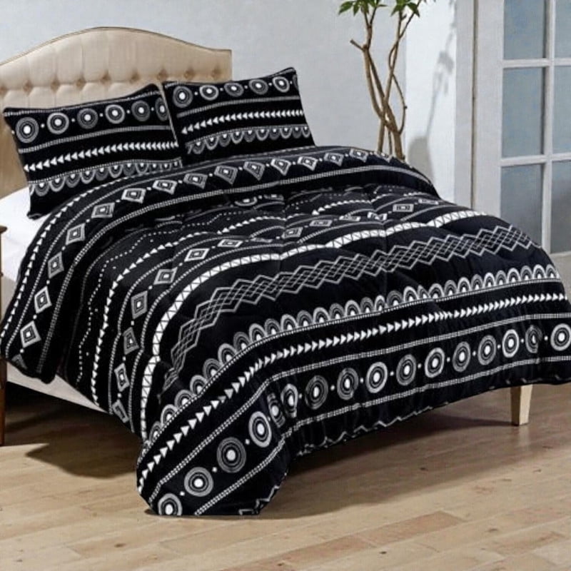 Genérico - Plumon De Invierno Plush Liso Con Chiporro De 2 Plazas + 2 Fundas Para Almohada Cipi2p-39