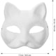 thumbnail image 4 of máscaras de gato DIY de papel blanco, máscara de rostro pintada a mano en blanco para disfraz de mascarada de Halloween, accesorio de cosplay, 4 of 7