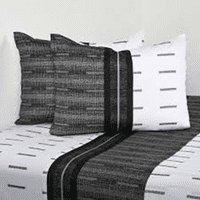 Genérico - Sabanas Cannon 2 Plazas 144 Hilos Vías Negro Color Alba