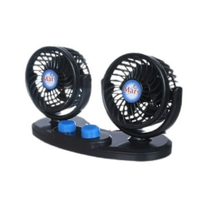 Disparo - Ventilador Auto Doble Cabezal Para Auto 4 12V Con Rotacion