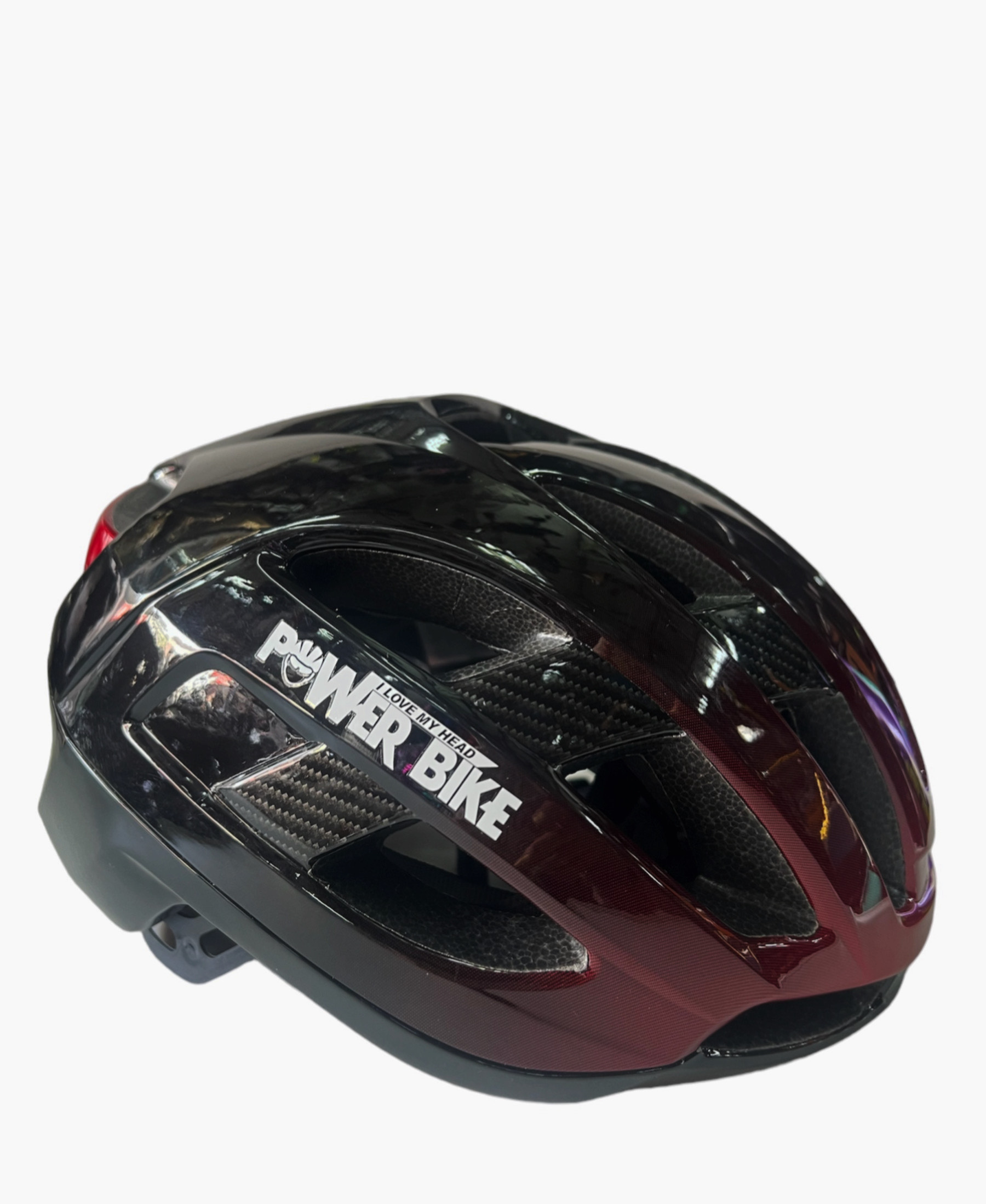 Casco Gravel Powerbike Talla S-M Negro/Rojo