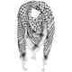thumbnail image 2 of Bufanda árabe táctica de algodón Shemagh para el desierto, keffiyeh, para la cabeza y el cuello, color negro y blanco, talla grande, 2 of 4