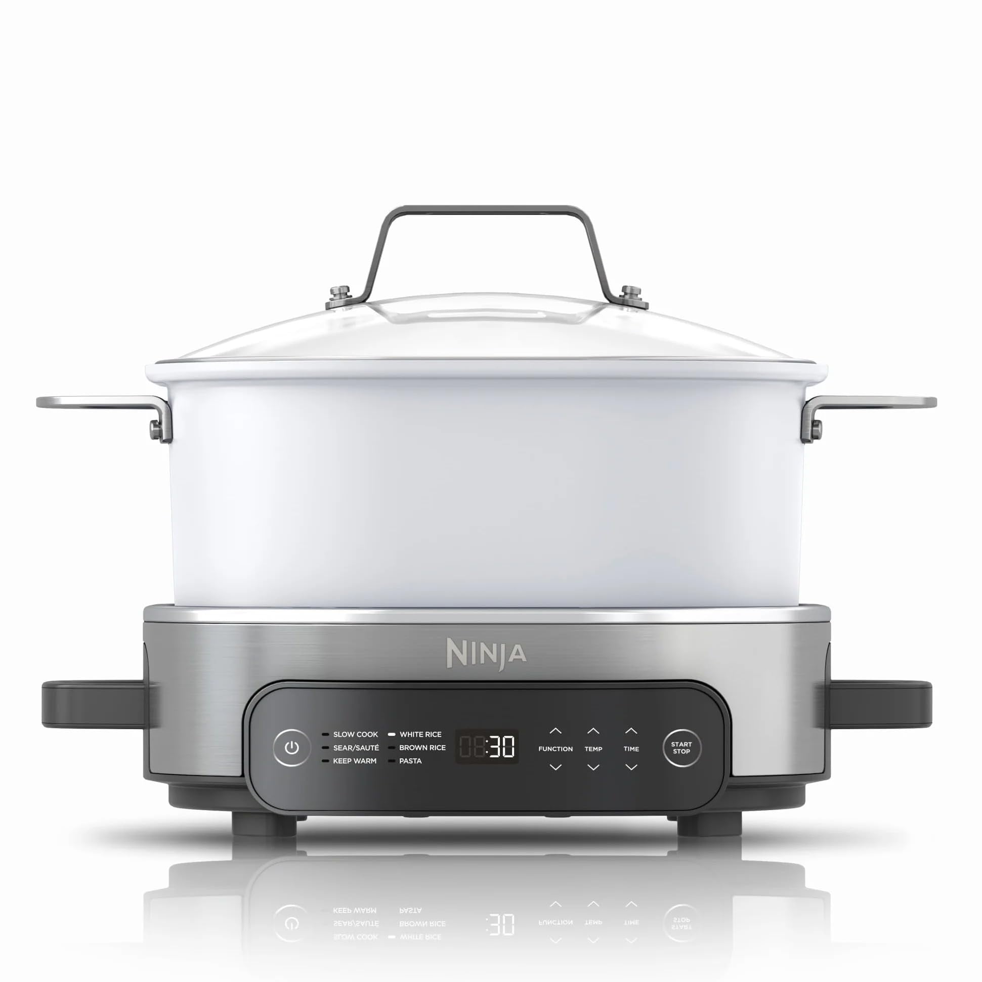Ninja - Cocina Multiusos Foodi 6 5 L Acero Inoxidable Blanco Reacondicionado