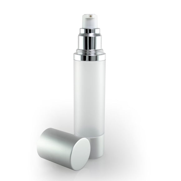 Envase cosmético sin aire Luxe 50 ml en plata mate