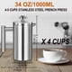thumbnail image 3 of Prensa francesa WORBIC de 1 L de acero inoxidable de doble pared, 3 of 7