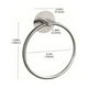 thumbnail image 1 of 1pc, Round Punch-free Stainless Steel Towel Ring, Black Bathroom Toilet Towel Hanger, Hanging Ring, 1 of 3