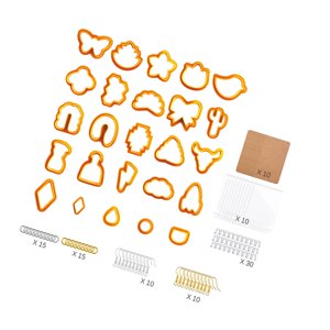 Bothyi - 125X Cortador Para Pendientes De Arcilla Polimérica 25 Formas Pendientes De Arcilla Polimérica Naranja