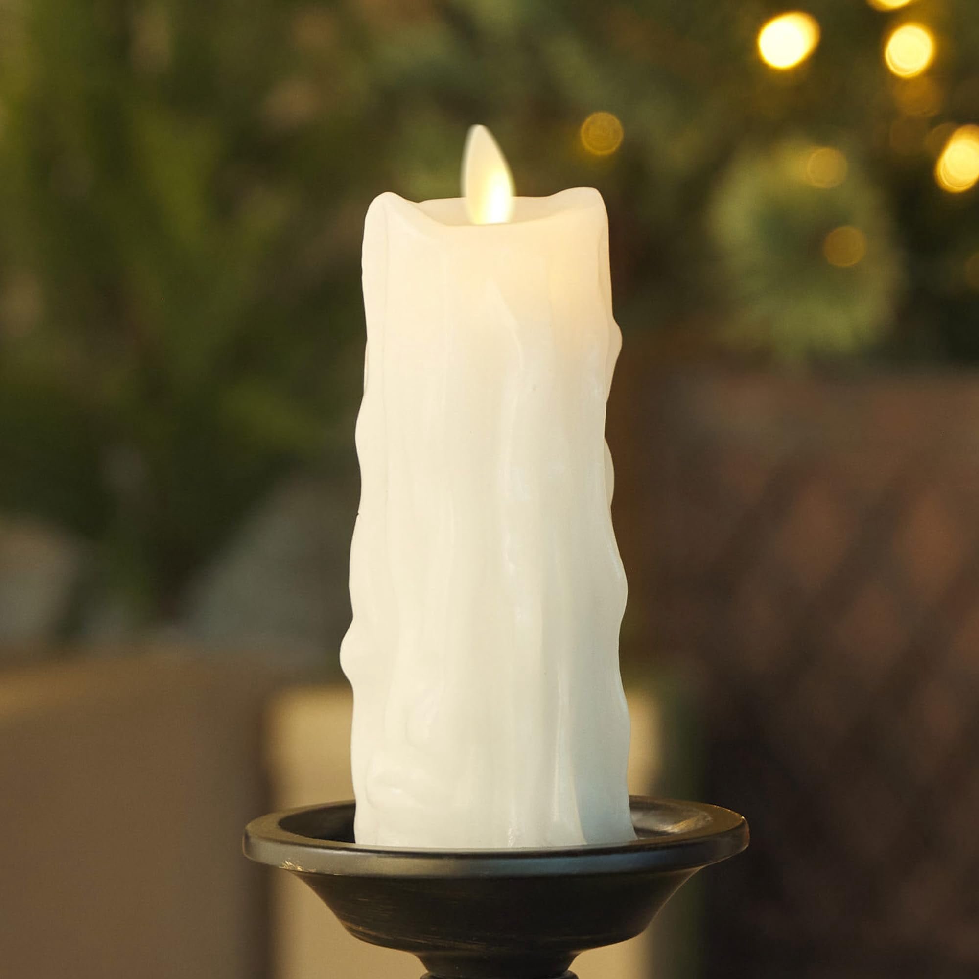 Vela Led Sin Llama De Lamp Luminara, 6,5 X 6 Cm, Con Temporizador, Color Blanco