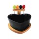 thumbnail image 3 of Ensaladera De Cerámica En Forma De Corazón, Frutero Para Celebraciones, Bodas, Fiestas, Verde Oscuro, 3 of 3