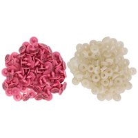 Magideal - Paquete De 100 Etiquetas De Identificación, Kit De Identificación Reutilizable Duradero Para Conejo, Oveja, , Ganado, Cerdos, Terneros, Perros, - Roja Rosa Roja