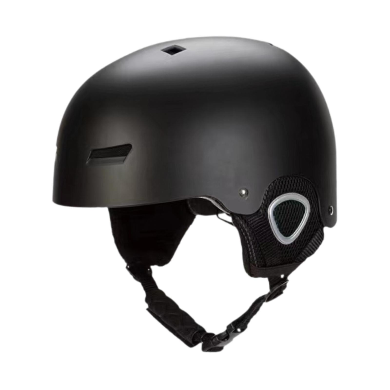 Magideal - Casco De Esquí, Casco De Snowboard, Ajuste Ajustable, Casco De Deportes De Invierno, Casco De Monopatín Para Carretera De Montaña, Adolescentes, Negro L