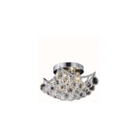 Lámpara De Techo Corona Elegante De 4 Luces En Cromo 25X20 Cm