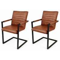 Moboi - Pack 2 Butacas O Sitiales Milano Oficina Salón Marron