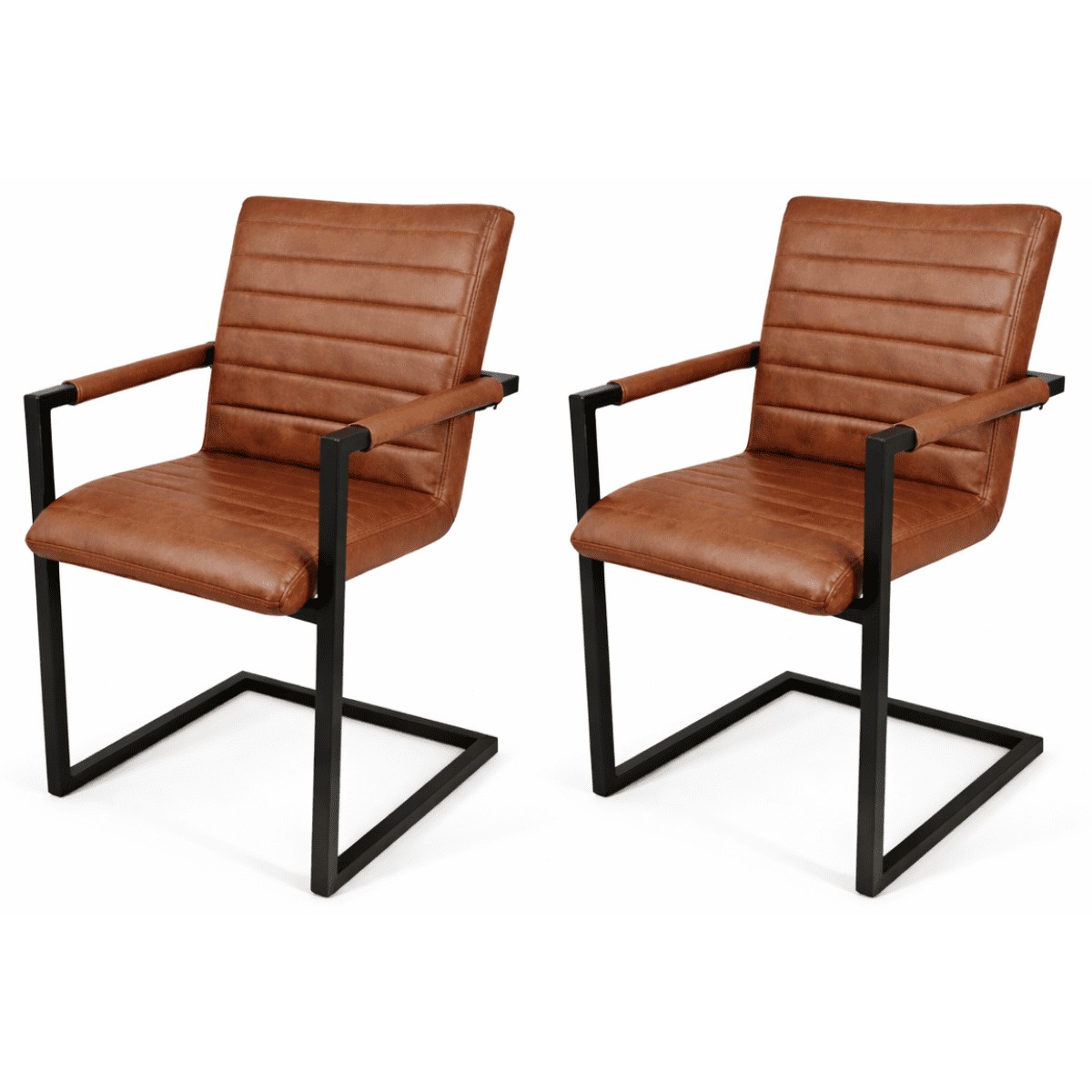 Moboi - Pack 2 Butacas O Sitiales Milano Oficina Salón Marron